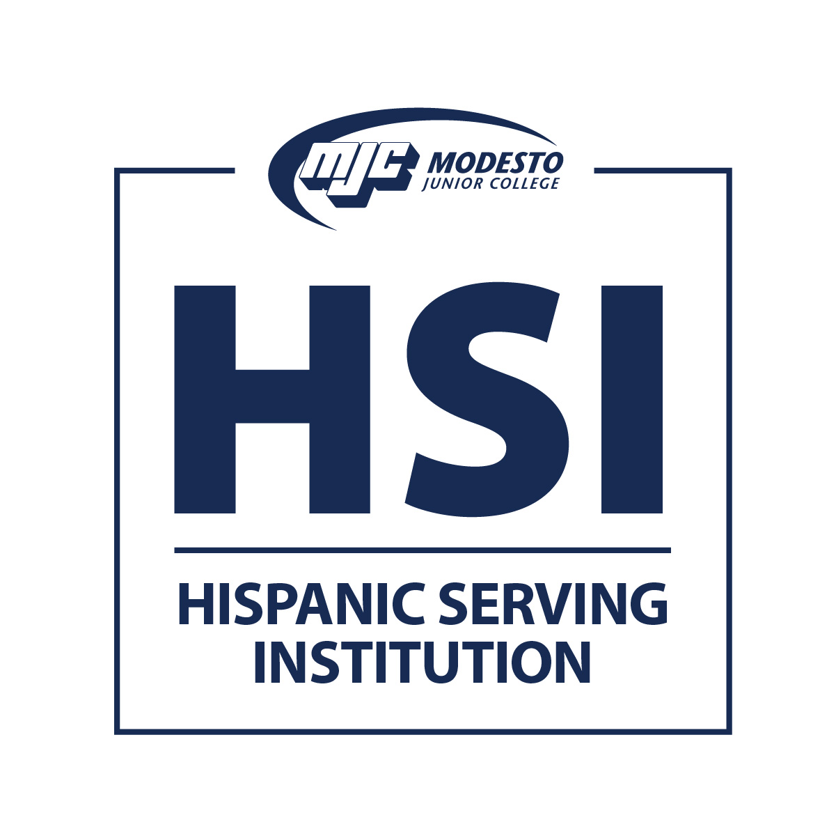 Logo: Hispanic Serving Institution - White background
