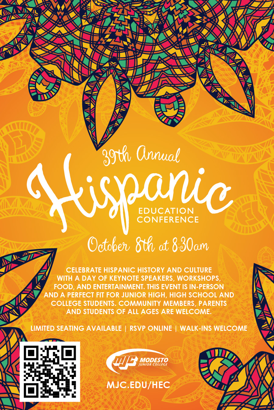 2022 Hispanic Education Conference Flyer Thumbnail. Click to open image.